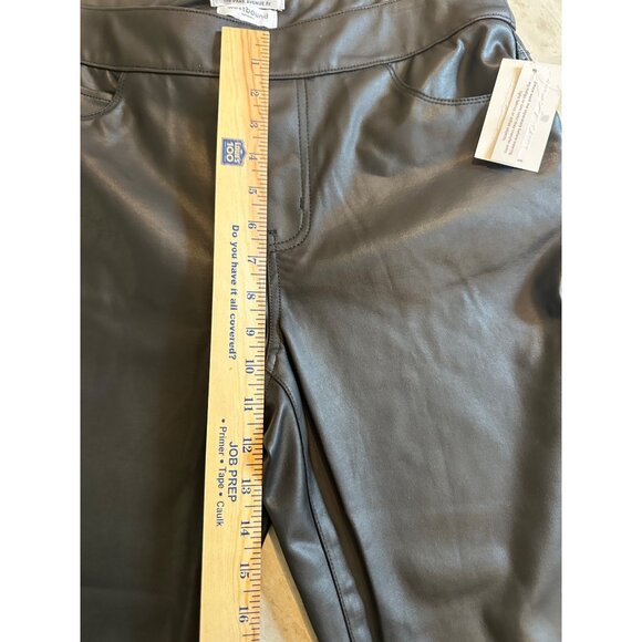 Westbound Womens Petite Black Faux Leather Pants Size 12P - Picture 7 of 8